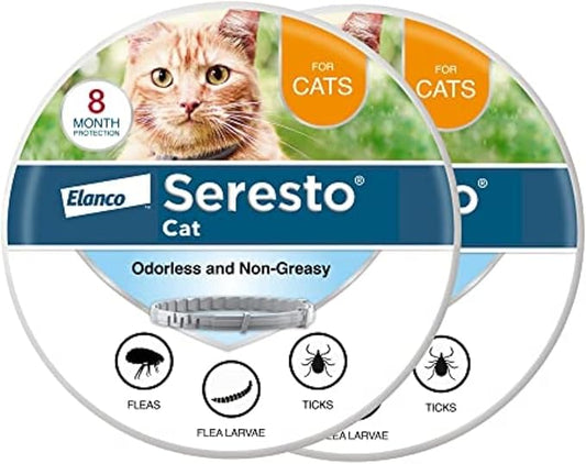 Seresto Cat Flea & Tick Collar 2-Pack – 8 Month Vet-Recommended Protection