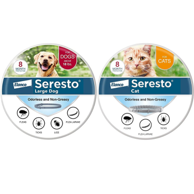 Seresto Large Dog + Cat Bundle | Vet-Recommended Flea & Tick Collars (8 Months Protection)