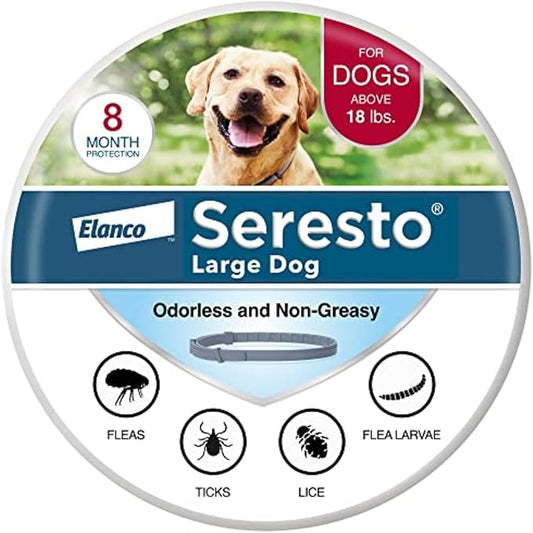 Seresto Large Dog Flea & Tick Collar – 8 Month Vet-Recommended Protection