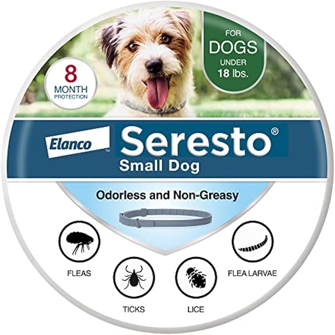 Seresto Large + Small Dog Flea & Tick Collar Bundle – 8 Month Vet-Recommended Protection