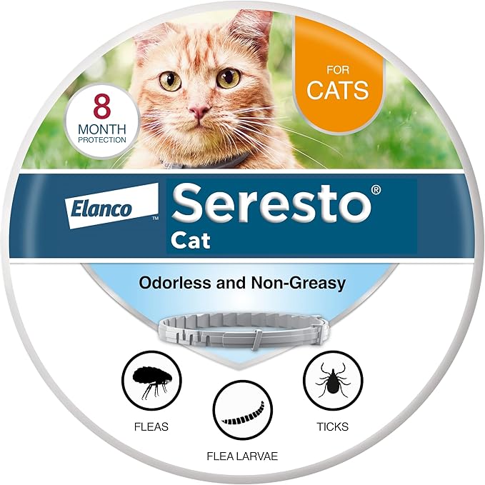 Seresto Cat Flea & Tick Collar – 8 Month Vet-Recommended Protection